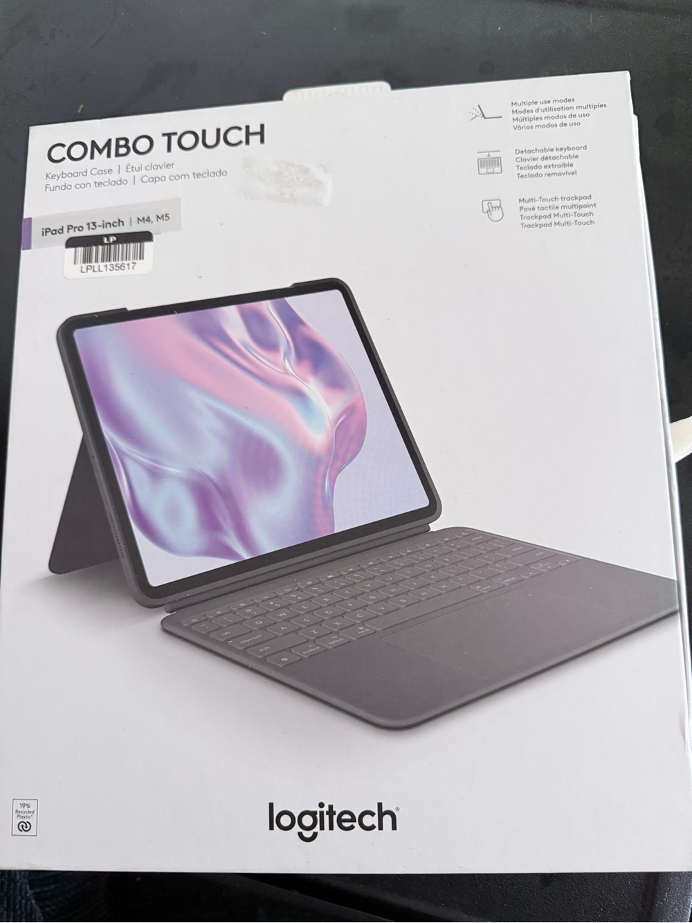 Logitech Combo Touch Keyboard Case for iPad Pro 13-inch - Gray
